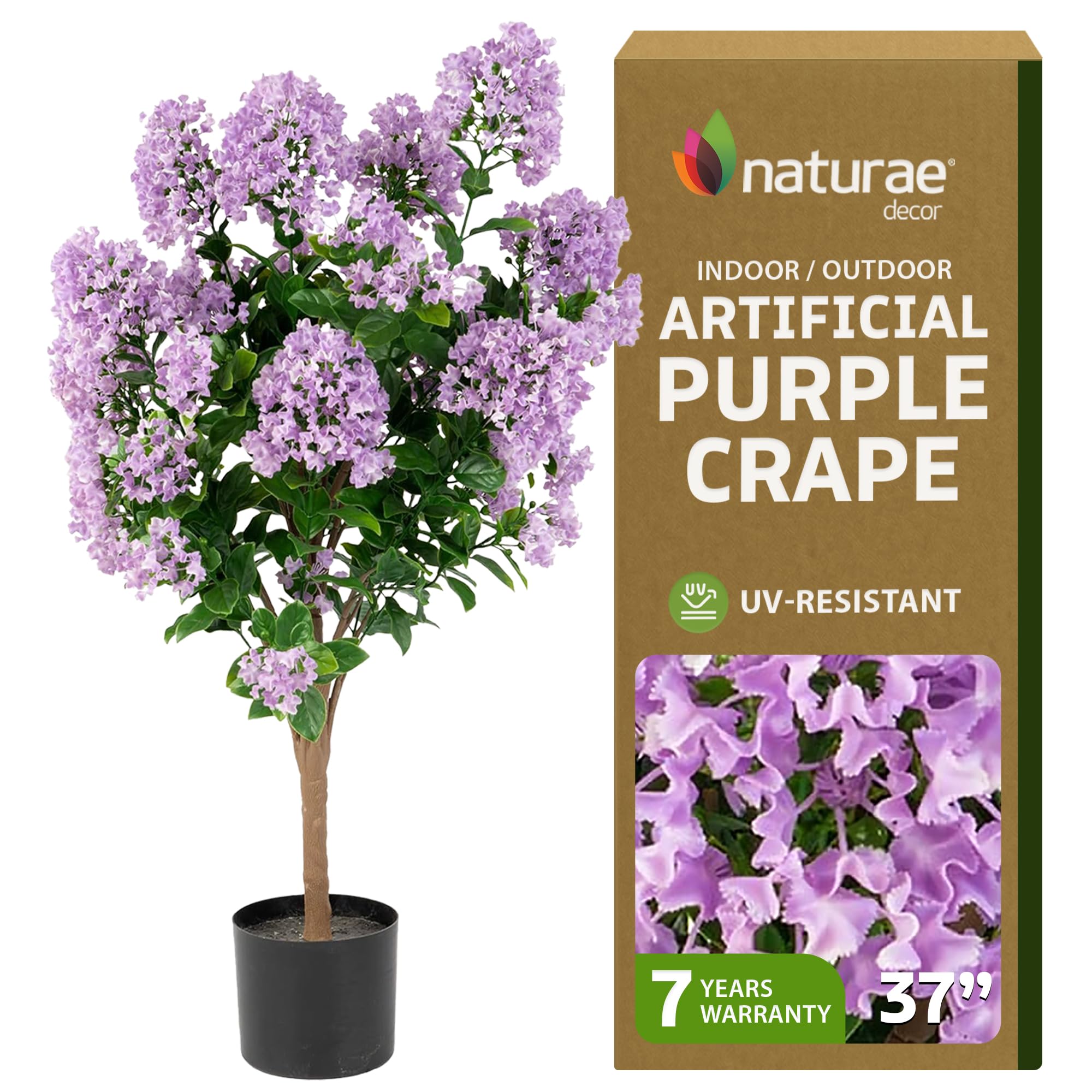 Amazon.com: Naturae Decor White Crape Myrtle Tree - Lifelike